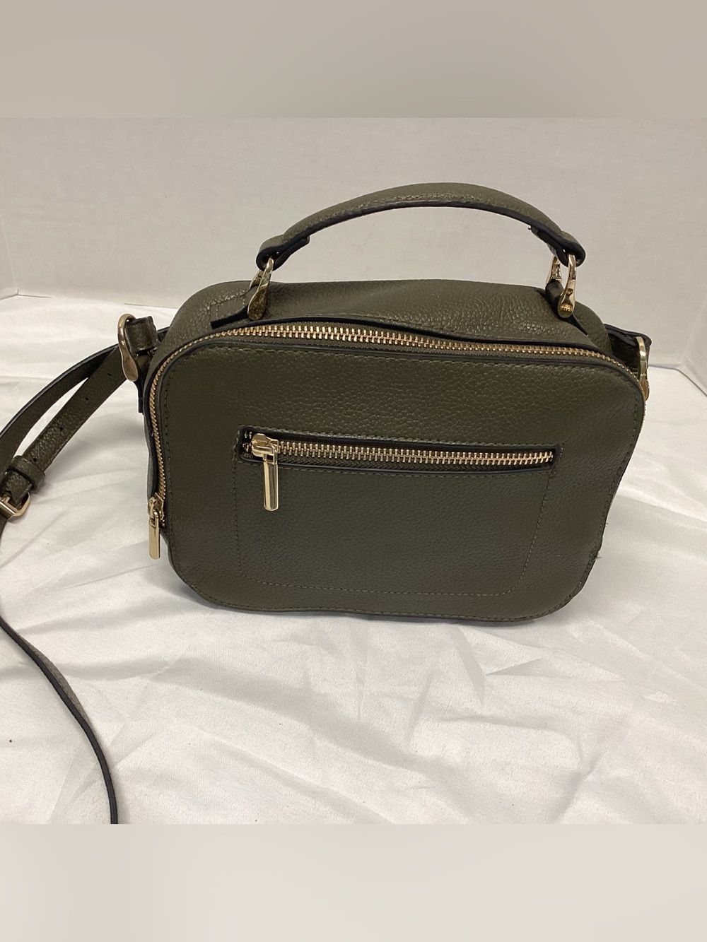 a new day Olive Crossbody Top-Handle Bag with Gold Hardware